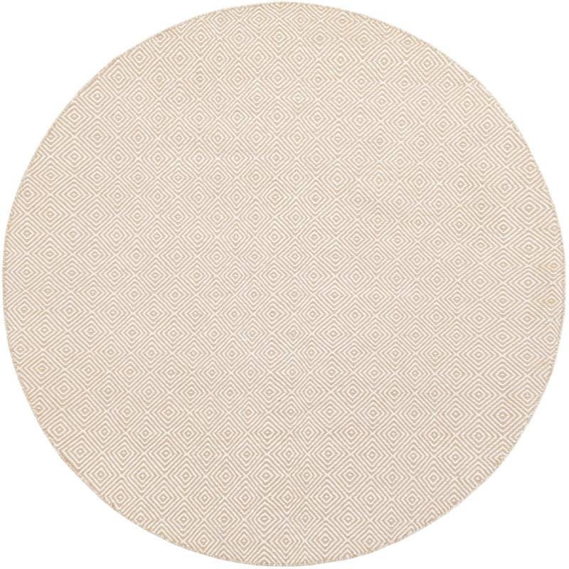 Contemporary Ohara Area Rug Beige Color, Round 6'1"