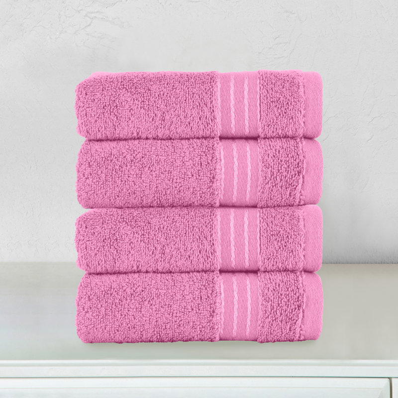Elegant Comfort 100% Turkish Cotton 4-Piece Towel Set – Ultra Soft, Highly Absorbent, Quick Dry Bathroom Towels, Navy