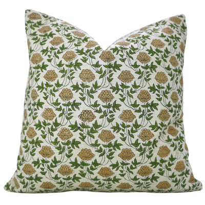 Housse de coussin Fab divine - Art imprimé à la main pour salon, brun, brun
