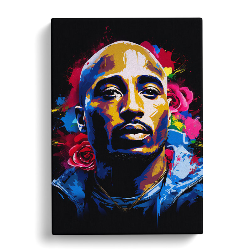 Tupac Shakur Pop - Wrapped Canvas, 76cm H x 50cm W x 3cm D