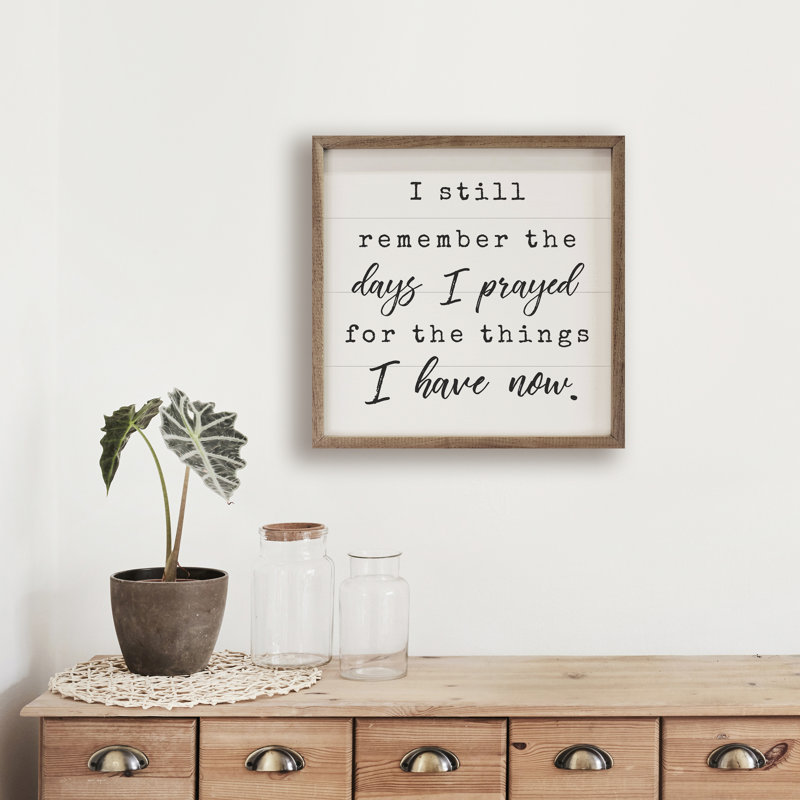 The Days I Prayed Period White, 8" H x 8" W x 1" D