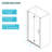 Brushed Nickel Shower Door 34"w X 72"h With Tempered Glass - Space Saving, Adjustable, Magnificent Finish Exquisite Craftsmanship