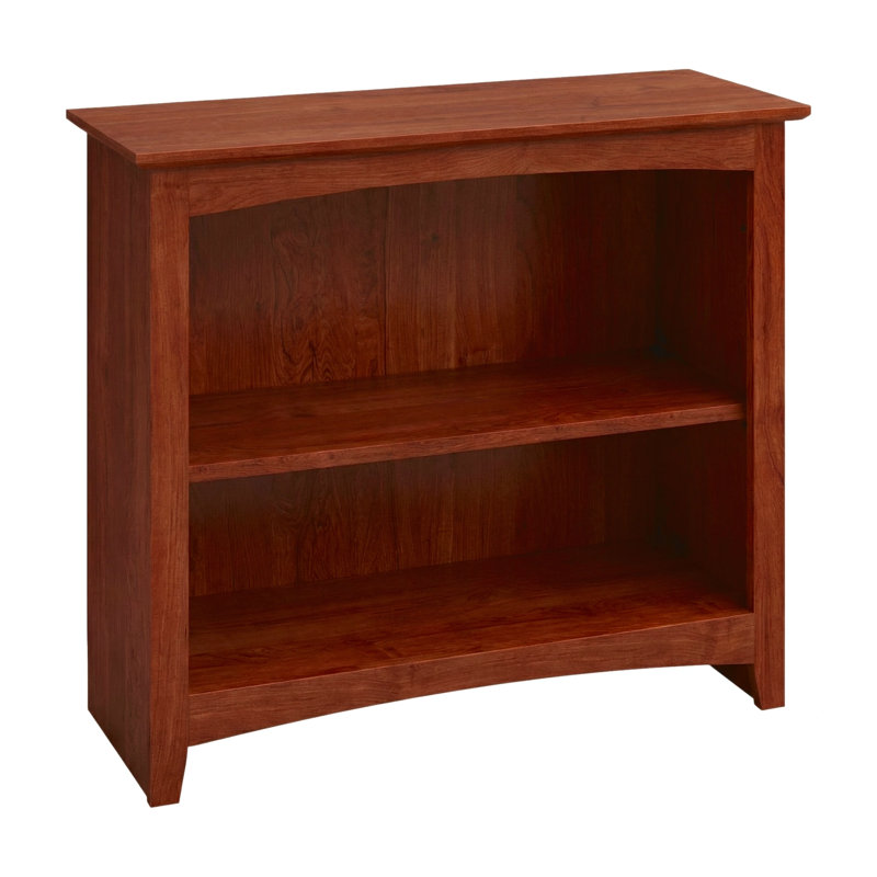 Malani 36" H Solid Wood Classic Bookcase, Washington Cherry, (2 Shelves) 29"H x 31.75"W x 12.875"D