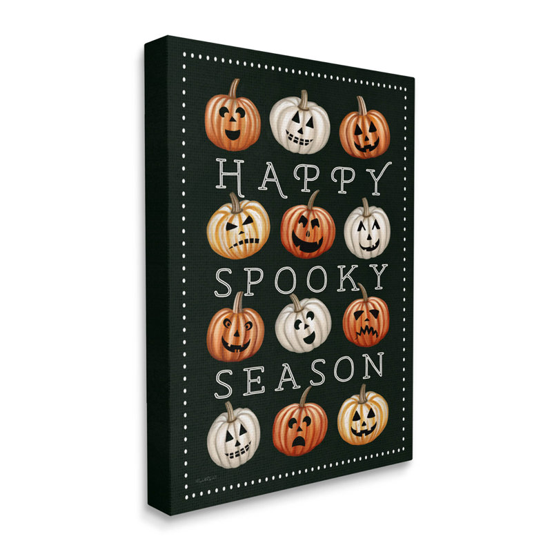 «Happy Spooky Season», art mural sur toile par Elizabeth Tyndall, H 48 po x l 36 po x P 1,5 po