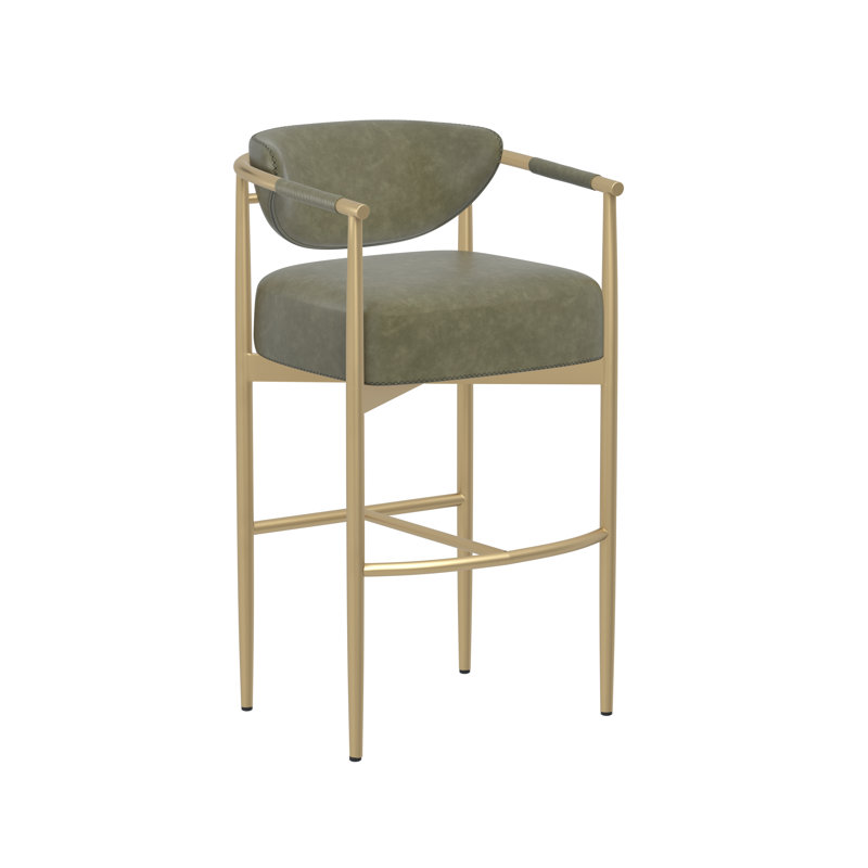HELOISE Upholstered Stool with Metal Frame, Bar Stool (30.25" Seat Height)