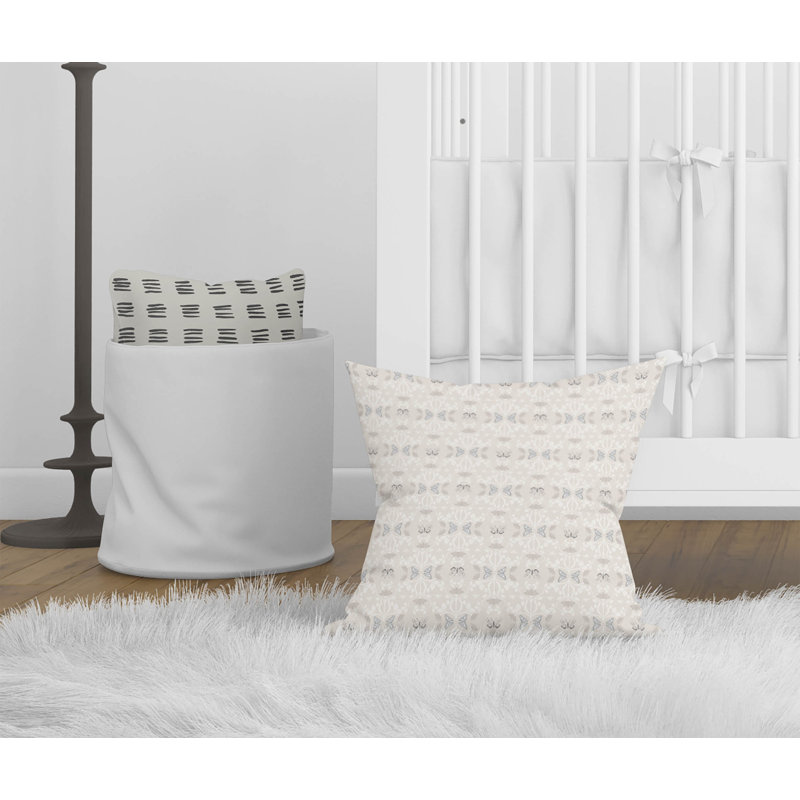 Bees & Butterflies Neutral Pillow, 26" H x 26" W