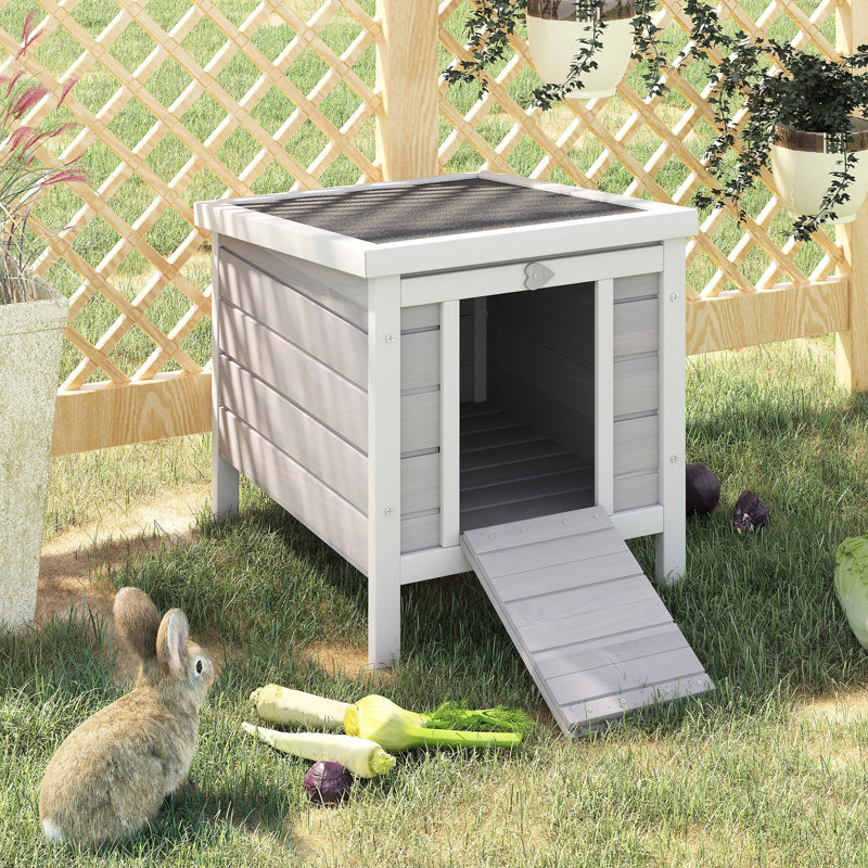 Maison surélevée pour lapin avec asphalte imperméable