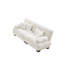Canapé Cloud 2 places pour salon, canapé en chenille 2 places avec 2 coussins lombaires et 2 coussins décoratifs, blanc-1088070246-1088070266-1088070265