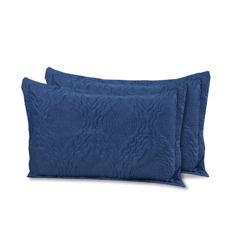 Ensemble de courtepointe 3 pièces Marina Soft Home Marina de Pinsonic Bedding, Bleu marine