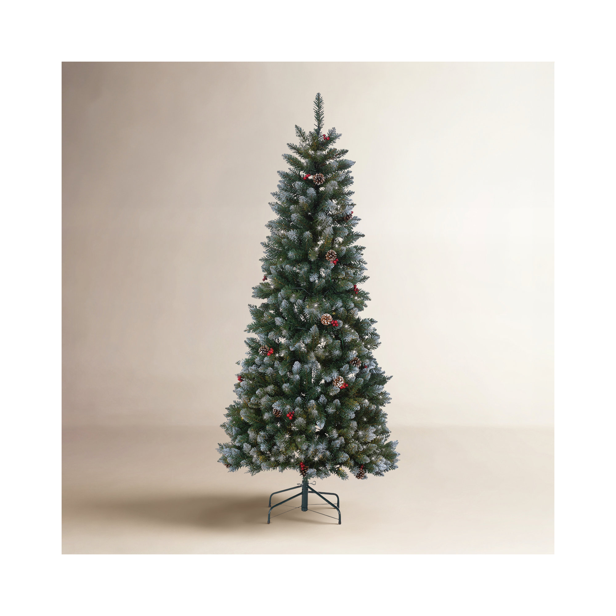 72' Lighted Artificial Pine Christmas Tree