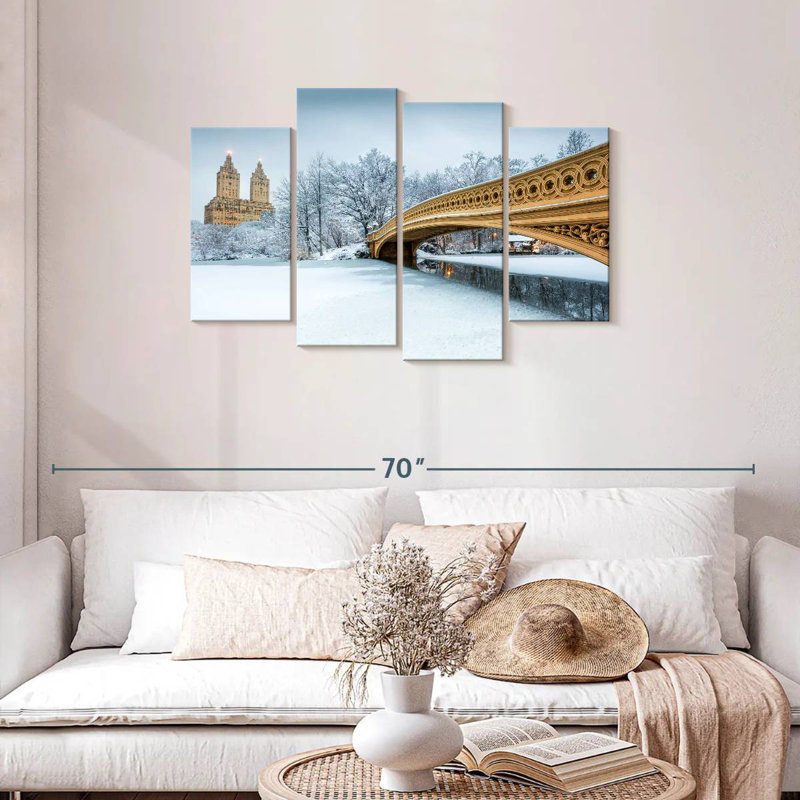 Nicci Central Park Bow Bridge In Winter