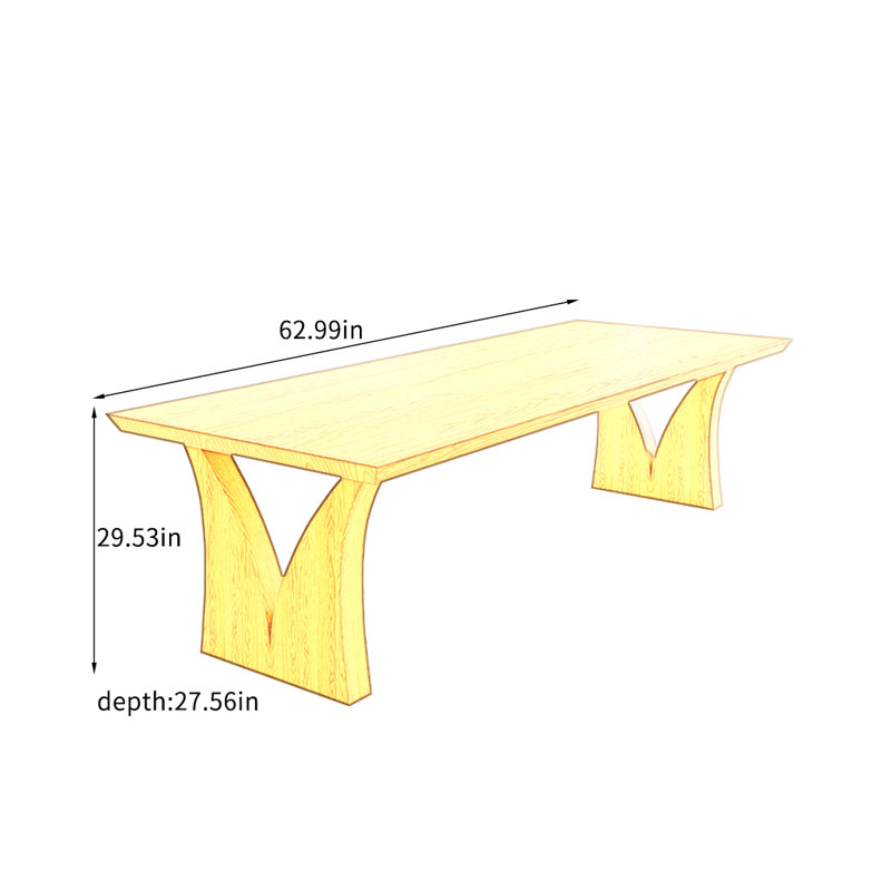 Wencke, H 29,53 po x L 62,99 po x l 27,56 po