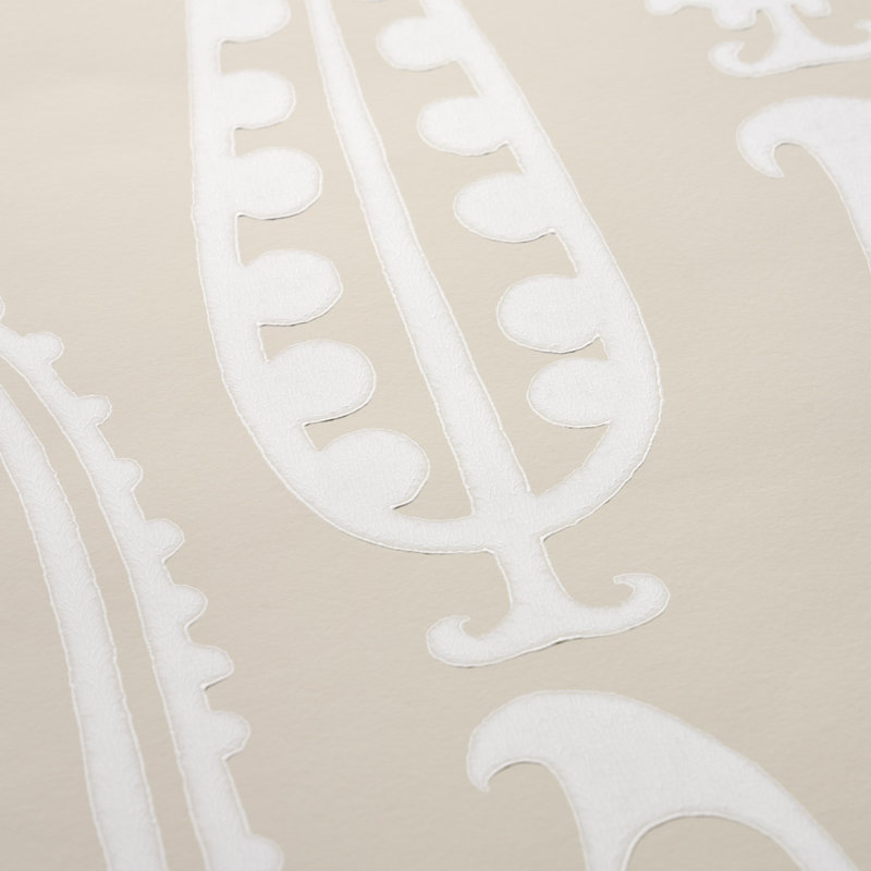 Schumacher x Drusus Tabor Paisley Peas Wallpaper, Natural