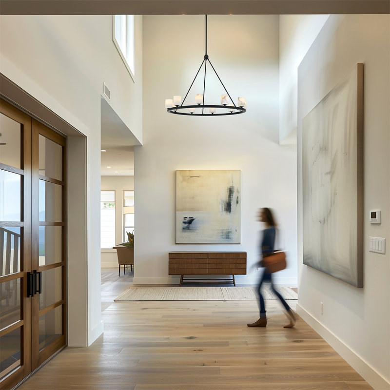 Rashana 12 Light Matte Black Chandelier