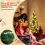 Arbre de Noël mince en cachemire vert avec 150 lumières-820107055