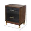 Table de chevet 2 tiroirs Clerfont Belham
