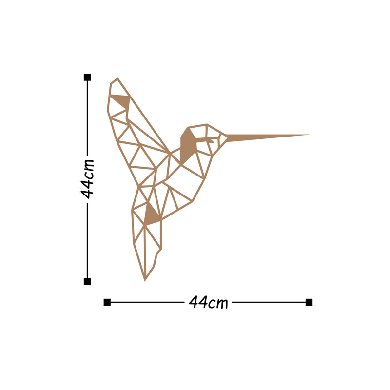 Elegant Decorative Metal Wall Accessory, Copper Finish, 17.3 x 17.3 inches | 100% Metal Construction, Thickness: 0.06 inches | Easy Wall Mounting with Built-in Hanger, Perfect for Home Decor & Modern Interiors