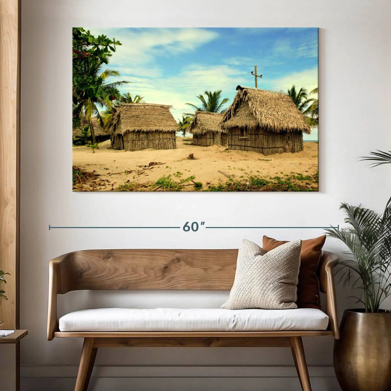 Cabanes de plage Alvord Garifuna Village, H 34 po x l 51 po