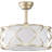 Gold Boho Chandelier Ceiling Fan With Light And Remote Control, 6-Speed Reversible Motor, Fabric Drum Shade For Bedroom, Living Room, Nursery - Mid-Century Modern Design