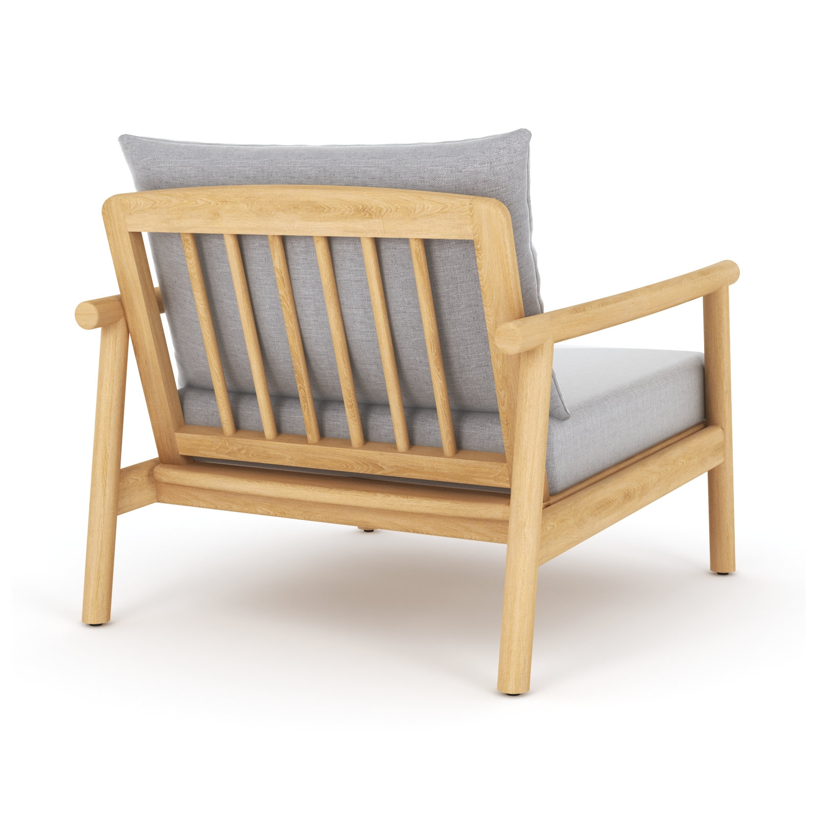 Maia Teak Club Chair, Gray