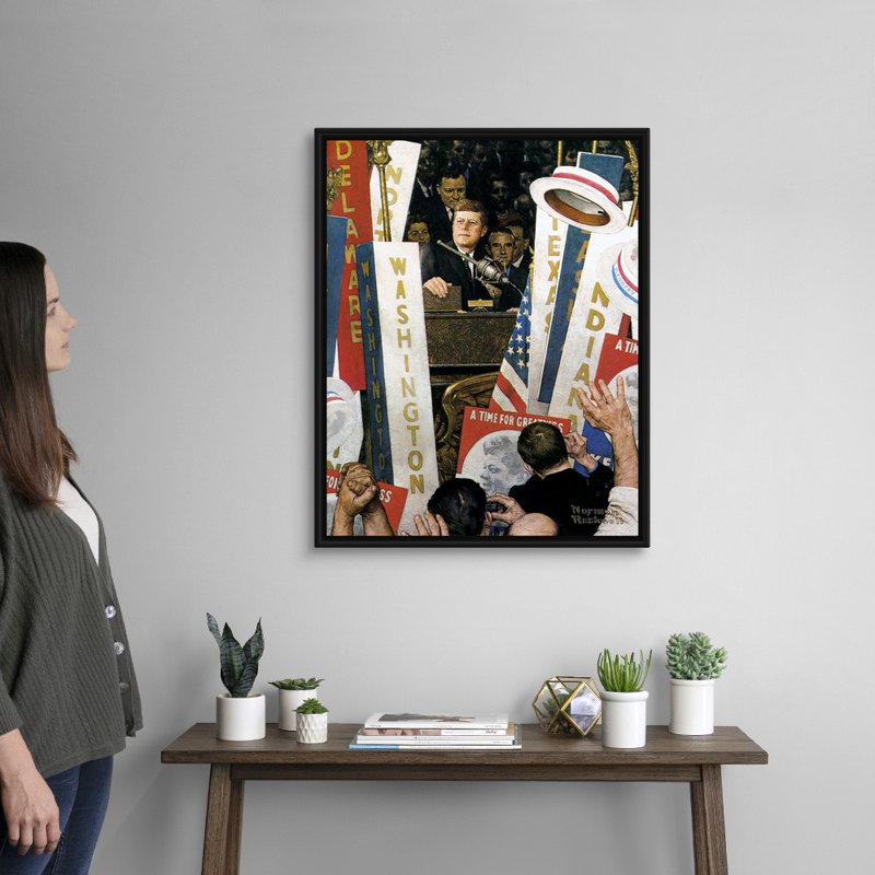 Art mural sur toile A Time For Greatness, Cadre flottant noir, H 32 po x l 26 po x P 1,75 po