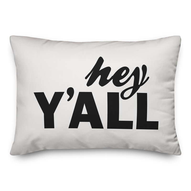 Textual Outdoor Throw Pillow, Off White/Black
