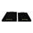 Modern Rectangular Accent Tray With Metallic Handles - Decorative Coffee Table Tray For Home Decor Or Ottoman Styling - Set Of 2, 20", Black