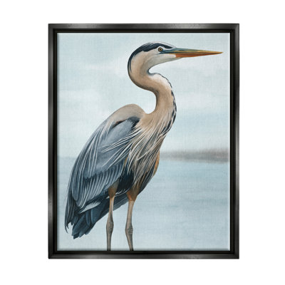 «Stupell Industries Coastal Heron Portrait» par Grace Popp