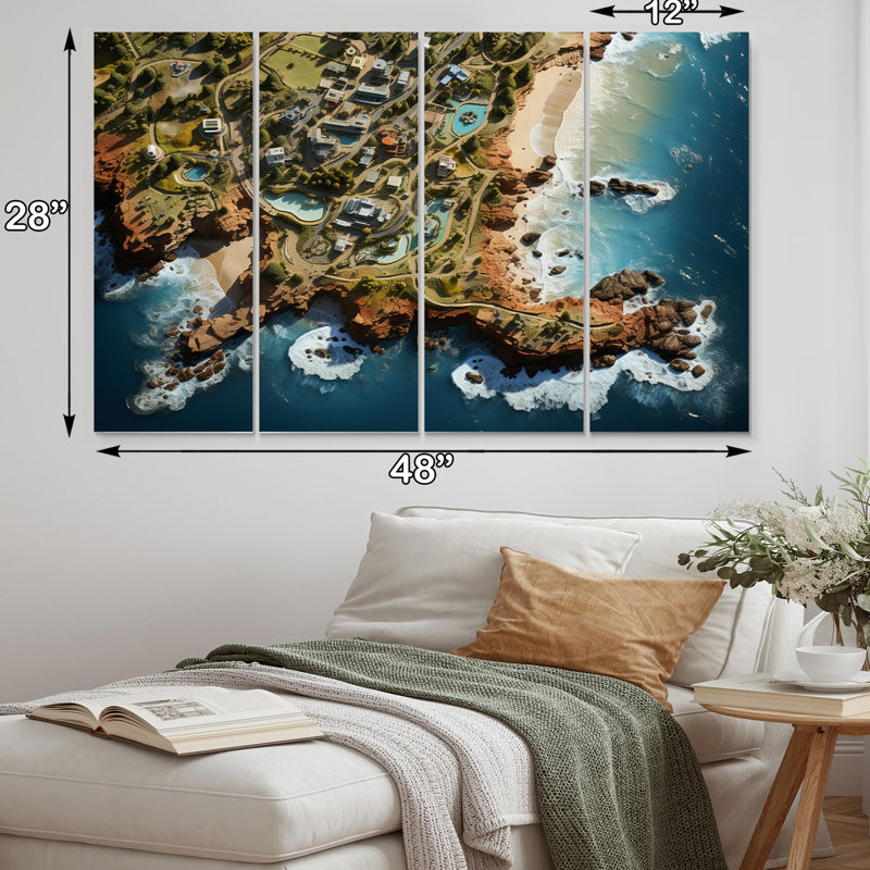 Ensemble de 4 décorations murales Cape Clifton Beaches