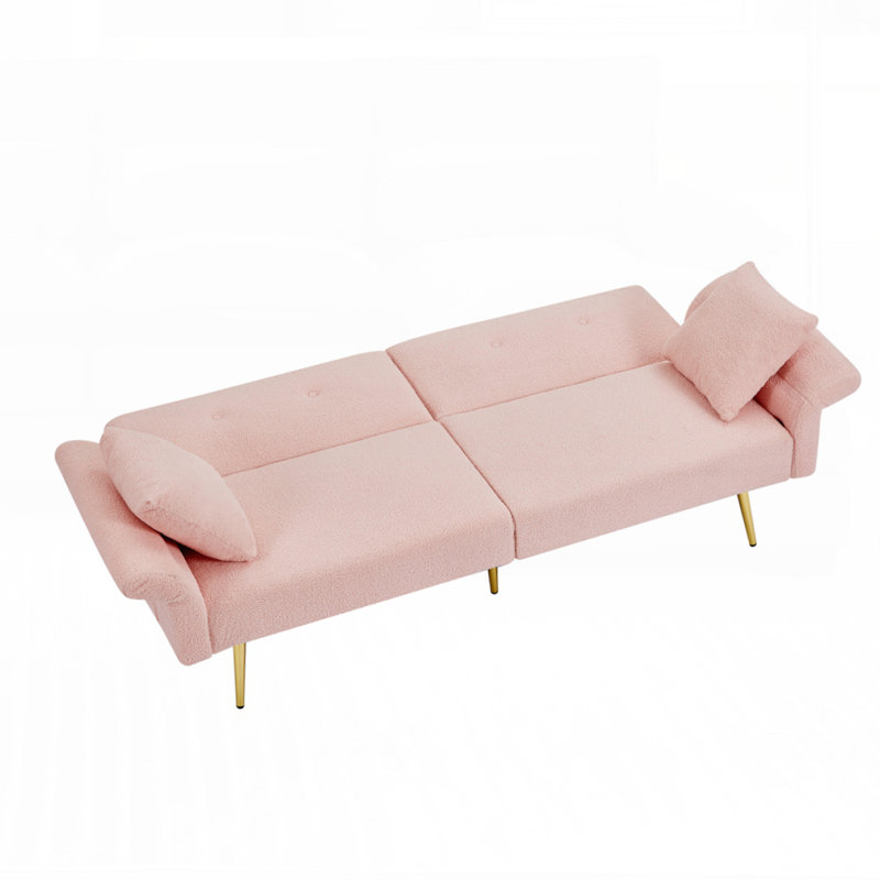 Canapé-lit d'appoint rembourré Modern Modern, Rose