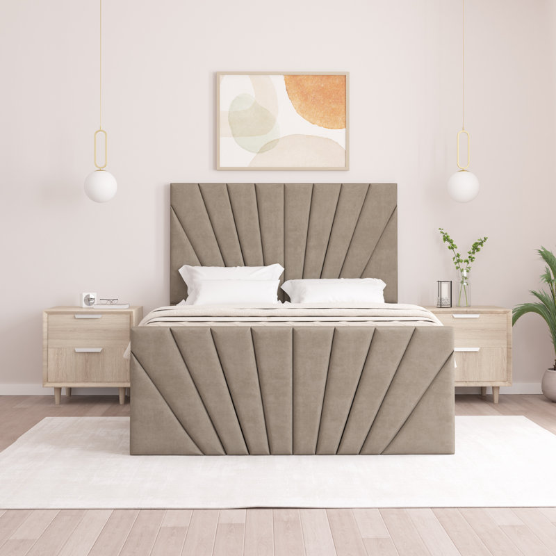 Odolo Upholstered Ottoman Storage Bed, Kingsize (5'), Coffee
