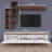Modern TV Unit with Wall Shelves, White & Walnut Finish, 70.9 x 19.1 x 13.8 inches | 100% Melamine Coated Particle Board, Thick: 0.7 inches | Features Multiple Shelves, Wall-Mountable Design, Perfect for Scandinavian Home Décor-1842405872