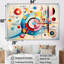 «Blue and Pink Abstract Geometric Vision 1» - art mural géométrique-1226885560-1226885558