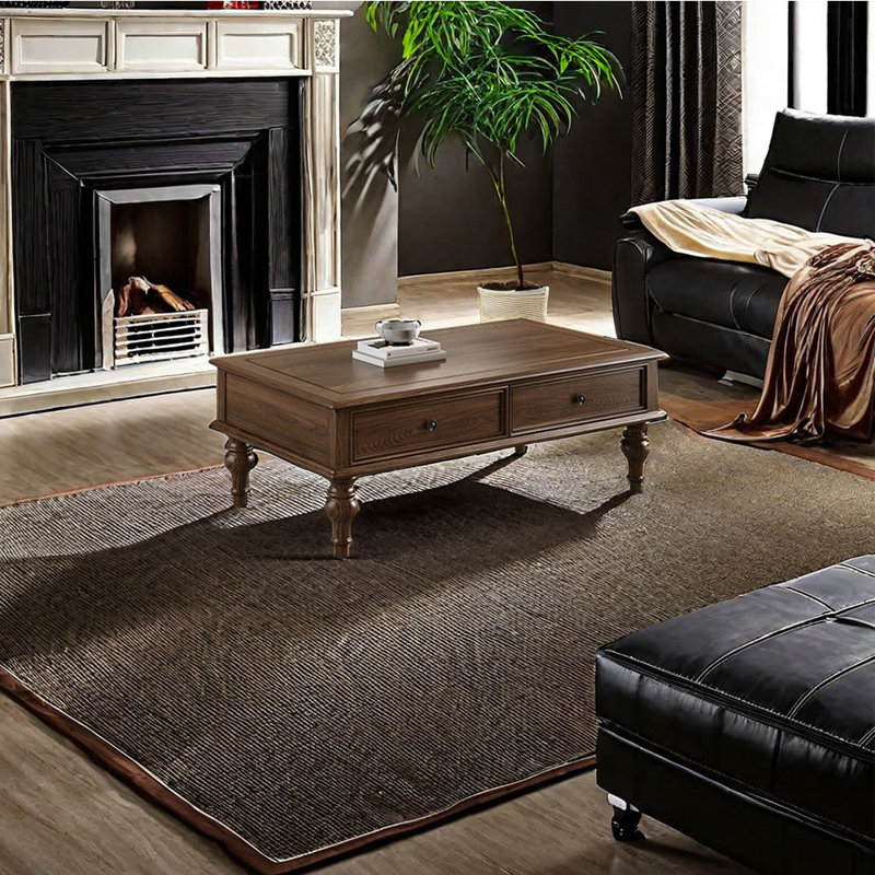 Table basse European Country Retro, Noyer clair