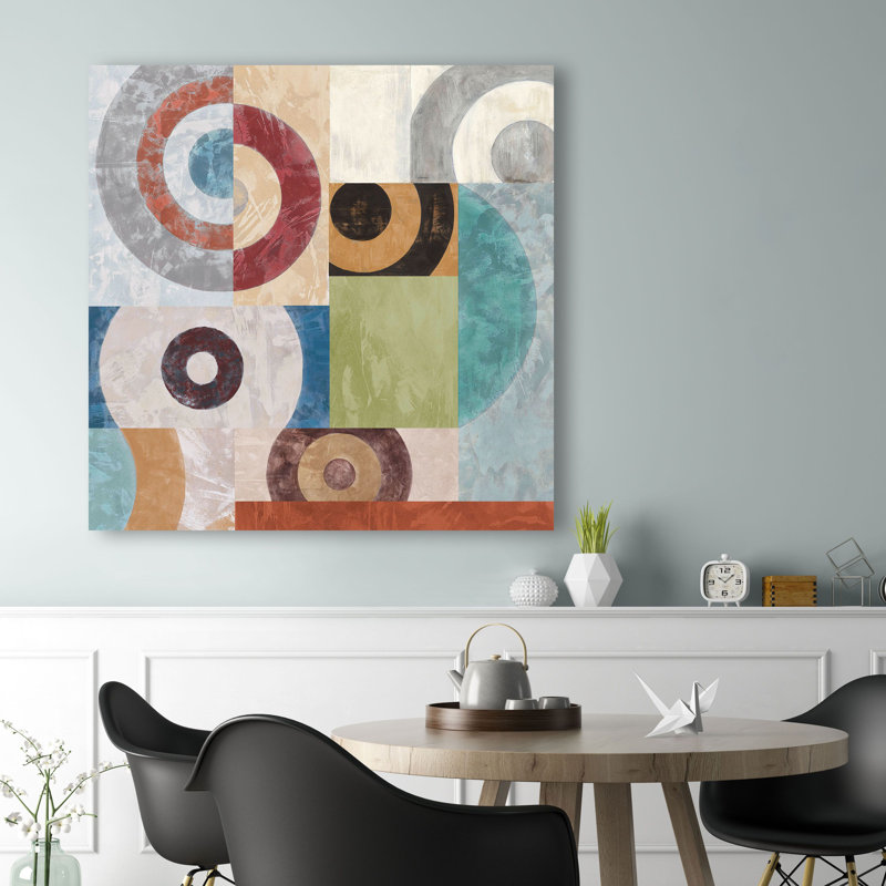 Geometric Waves I by Sandro Nava - Wrapped Canvas Art Prints, 70cm H x 70cm W x 4cm D