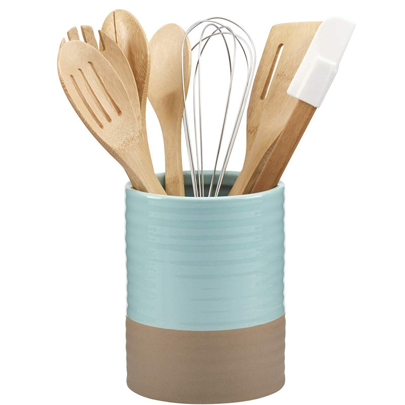 Basic Essentials White Serveware 8 Balloon Whisk, Mint
