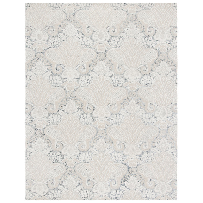 Tapis ikat en laine et coton touffeté à la main Hoadley, Rectangle de 10 pi x 14 pi