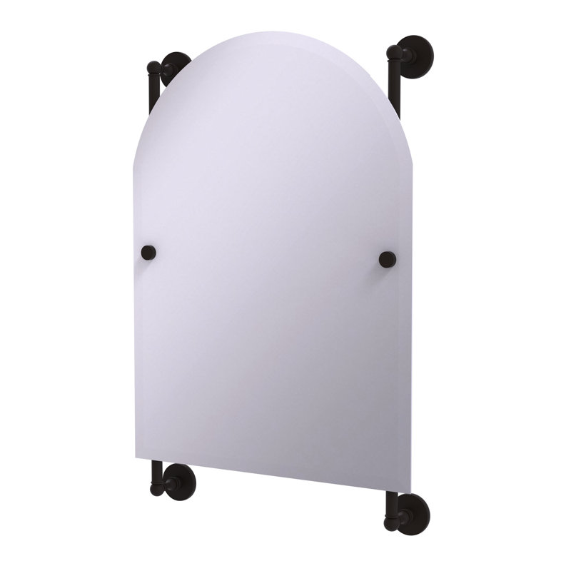 Miroir mural traditionnel biseauté sans cadre Dalston, Bronze huilé