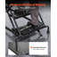 Échelle de rangement à 4 marches, escalier mobile en acier allié industriel, avec rampes, marches perforées antidérapantes et roues autobloquantes, échelle de plateforme robuste 450LBS pour bibliothèque de garage