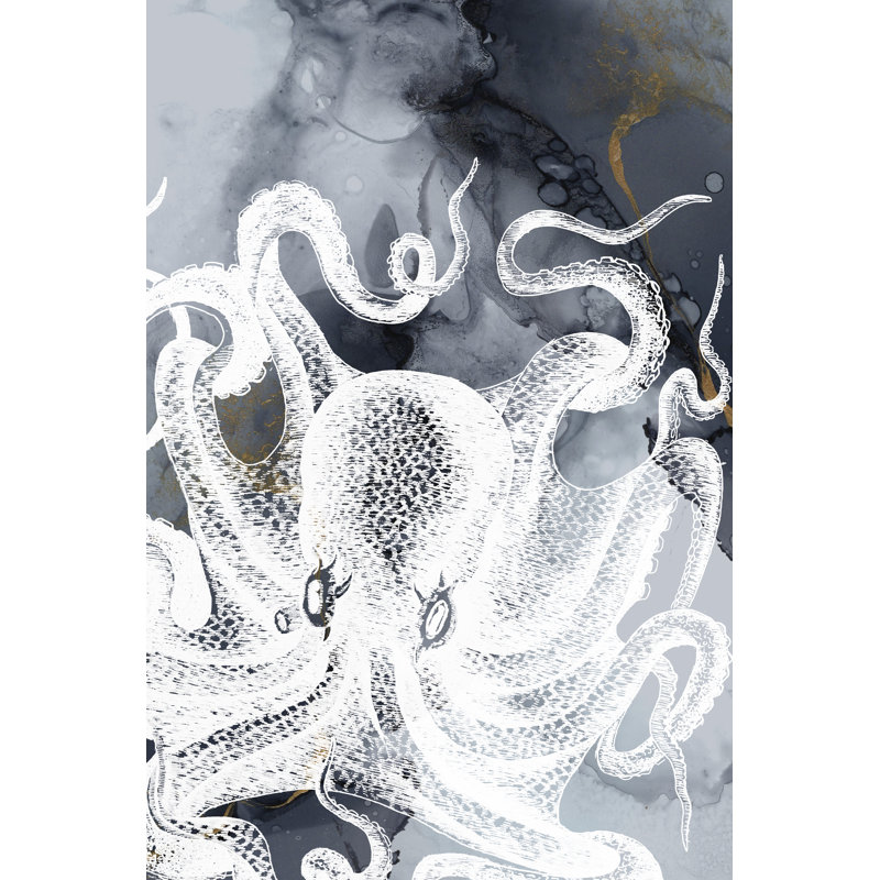 " Octopus Ink II " by Christine Zalewski, 18" H x 12" W x 1.25" D