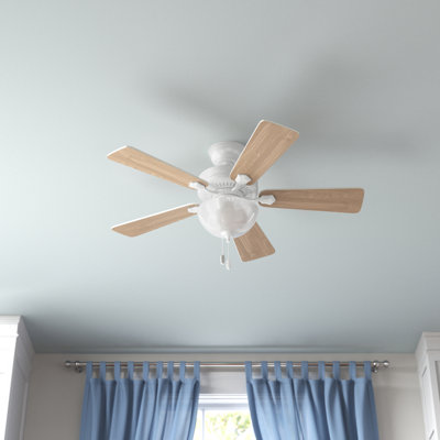 44" Swanson 5 - Blade Standard Ceiling Fan with Pull Chain and Light Kit Included