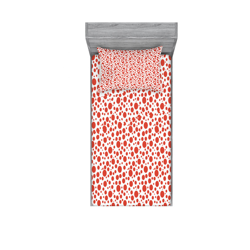 Microfiber Geometric Sheet Set, Twin XL Sheet Set with Fitted Sheet