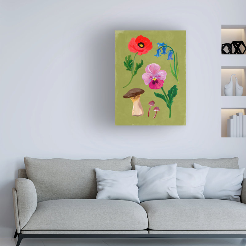 Art mural sur toile tendue - Victoria Barnes, «Spring Forager II», art mural pour salon, chambre à coucher ou bureau - 24 x 32
