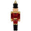 Ornements de Noël casse-noisette incassables - 5 po - rouge et noir - 18 carats