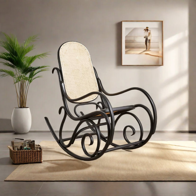 Chaise berçante Casual, Noir