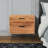Irfana 2 - Drawer Solid Wood Nightstand in Brown/Black