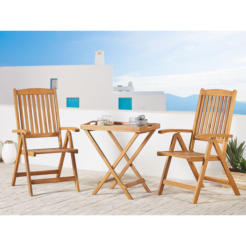 Brodbeck Folding Patio Dining Armchair with Cushion