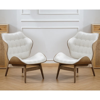 Jeyshan Upholstered Tufted Wingback Chair
