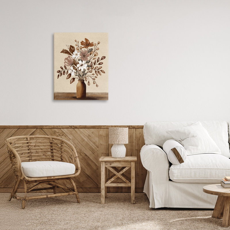 Toile vase moka, design par Kristen Dalpiaz, H 20 po x l 16 po