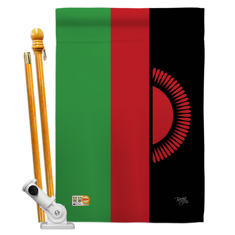 Double Sided 40'' H x 28'' W Polyester Flag Set